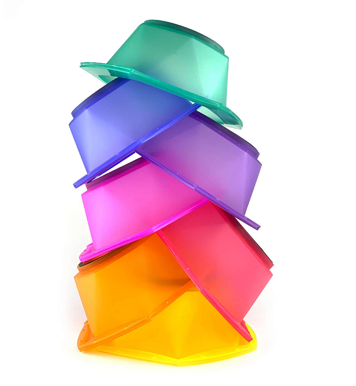CANWAY COLOR MASTER TINT BOWL SET-L/ Набор из 7 разноцветных мисок для смешивания краски, пластик 15,7*14,2*5,7 см фото 3