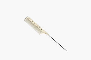 Y.S.Park YS-108 white Расческа с металлическим хвостиком 223mm белая 108