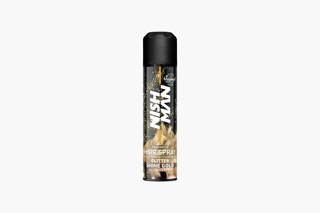 Nishman Glitter Hair Spray (Gold)
