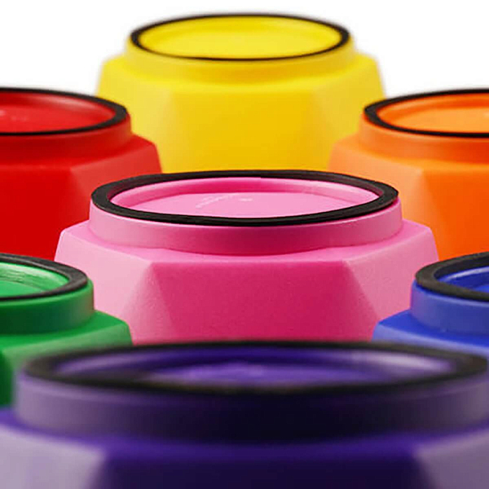 CANWAY RAINBOW TINT BOWL SET/ Набор из 7 разноцветных мисок для смешивания краски, пластик 13,5*13,5*5,3 см фото 3