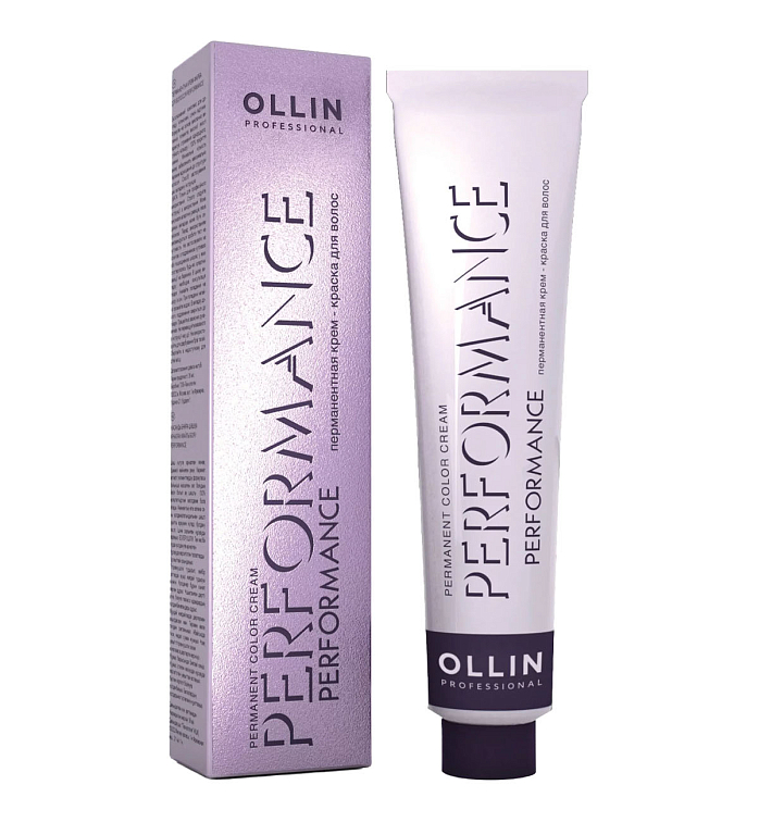 OLLIN Prof. OLLIN PERFORMANCE Перманентная крем-краска для волос 4/1 шатен пепельный 60 мл фото 2