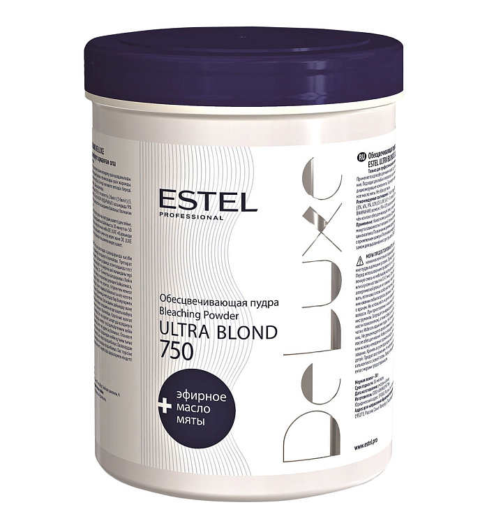 ESTEL PROFESSIONAL Пудра DE LUXE для обесцв. волос ultra blond 750 г 110x110x147,0,85,750 фото 1