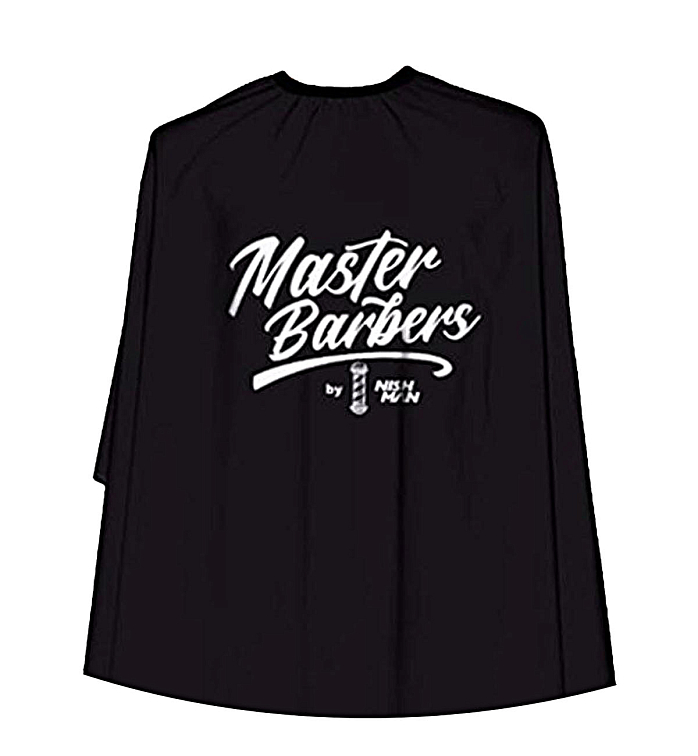 ПЕНЬЮАР NISHMAN BARBER CAPE (MASTER BARBERS) Цвет: черный
Размер: 120х145 см, от низа до горла 100 фото 1