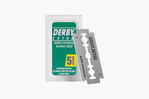 Derby Extra диспенсер с двусторонними лезвиями (5 лезвий в диспенсере)зеленые