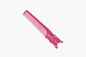 YS-239 pink Расчёска с ручкой розовая для стрижки