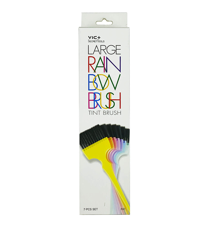 CANWAY RAINBOW TINT BRUSH SET-L/ Набор кистей парикмахерских для нанесения краски, пластик 60 мм, 7 цветов фото 2